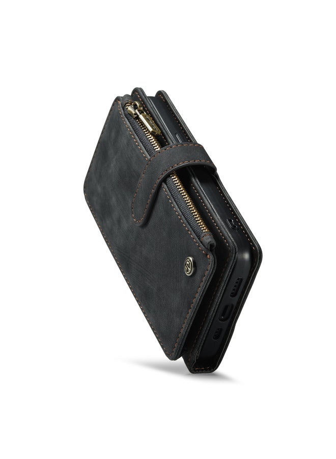 CaseMe High Luxury Card For Magnetic Phone Case Leather Case-Color:Black-Applicable Model:SM-A12  - Image 1
