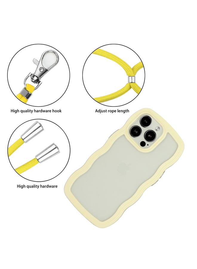 اس-توب جراب لهاتف iPhone 13 Pro Lanyard Candy Color Wave TPU شفاف من مادة البولي يوريثين الحراري لهاتف الكمبيوتر الشخصي - Image 2
