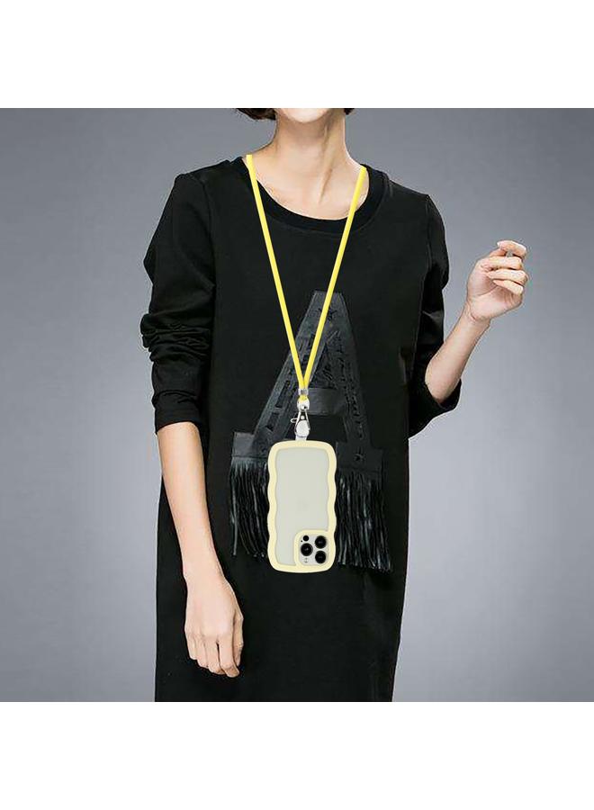 اس-توب جراب لهاتف iPhone 13 Pro Lanyard Candy Color Wave TPU شفاف من مادة البولي يوريثين الحراري لهاتف الكمبيوتر الشخصي - Image 4