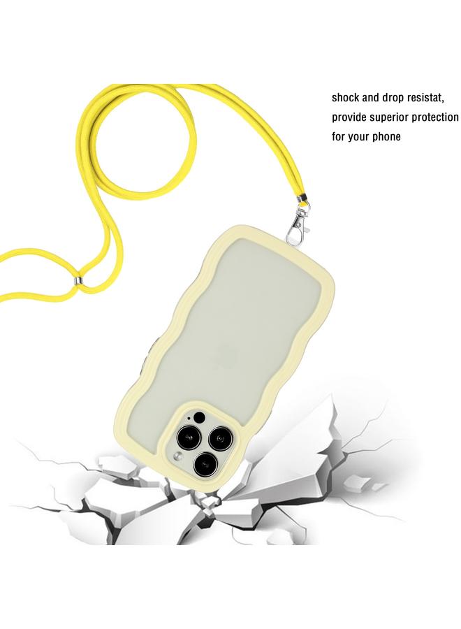 اس-توب جراب لهاتف iPhone 13 Pro Lanyard Candy Color Wave TPU شفاف من مادة البولي يوريثين الحراري لهاتف الكمبيوتر الشخصي - Image 3