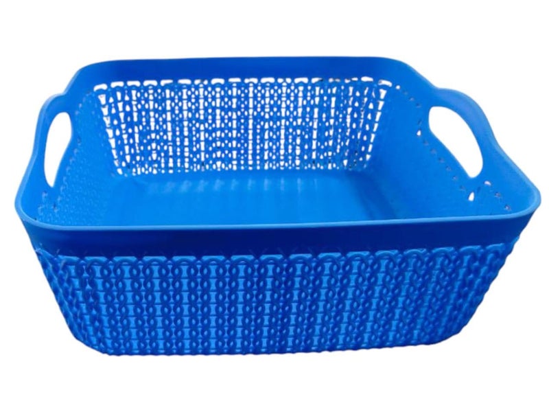 Tamara Plastic Square Basket (Blue)