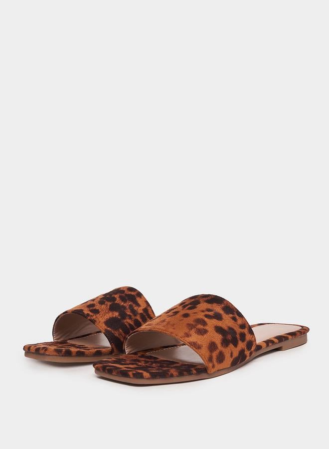 Styli Animal Print Flat Sandals  - Image 2