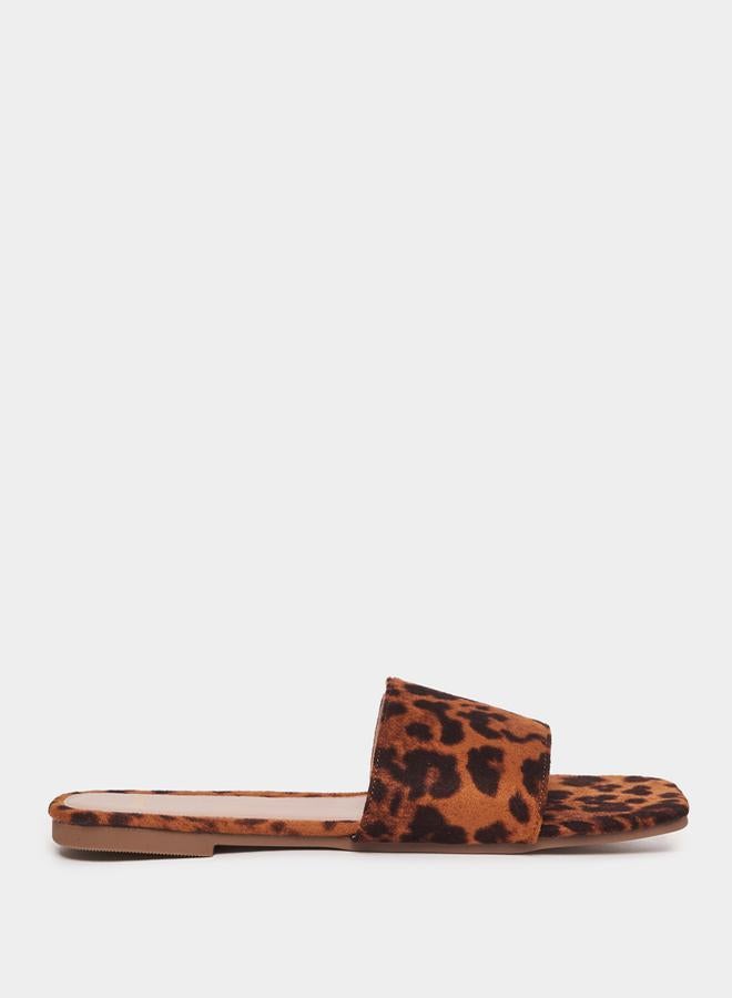 Styli Animal Print Flat Sandals  - Image 1