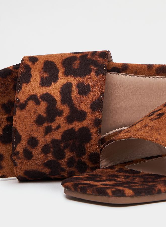 Styli Animal Print Flat Sandals  - Image 4
