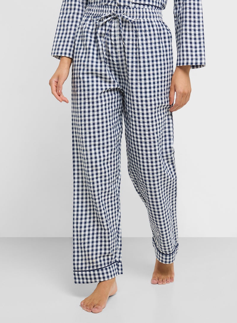Ginger Cotton Checkered Shirt & Pyjama  Set  - Image 4