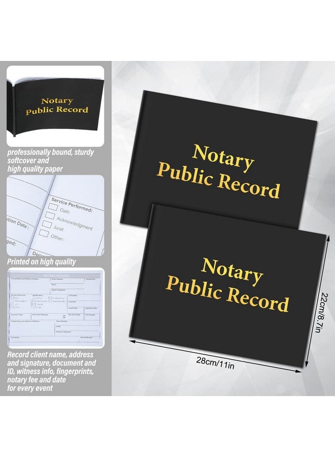 Eaasty 5 Pcs Notary Supplies Notary Bag For Women With Lock Kit Waterproof Security Bag 2 Pcs Black Ink Fingerprint Stamps Pad 11 X 8.6 Inch 63 Pages Hardcover Notary Public Handbook Record Journal - Image 3