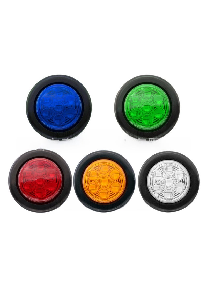 إسكدنيا Factory direct 24V7LED truck side light with lens truck tail light 2 inch truck side light with rubber ring Red (12V)