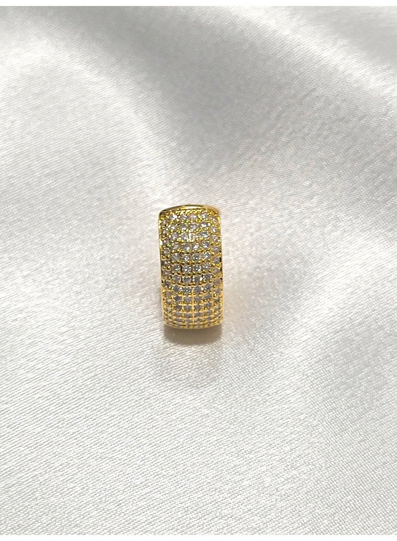 Minorisa 18K Gold-Plated Zircon Cuff Earring - Image 3