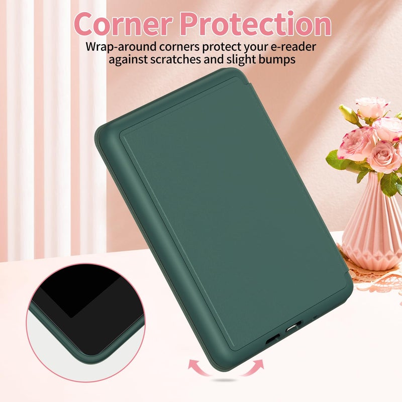 Sanyetral Protective Case with Magnetic TPU Back and Auto Wake/Sleep Function, Not for TCL Remarkable Kobo -Dark Green - Image 3