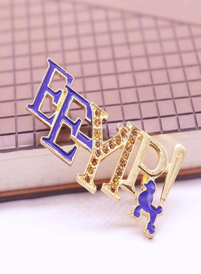 HUSURU Sorority Jewelry Black Lady Soror Letter EEYIP Pin Social Sigma SGR Brooch For Women Gifts - Image 2
