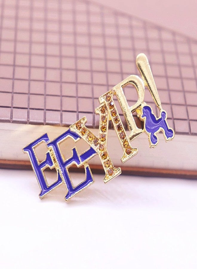 HUSURU Sorority Jewelry Black Lady Soror Letter EEYIP Pin Social Sigma SGR Brooch For Women Gifts - Image 4