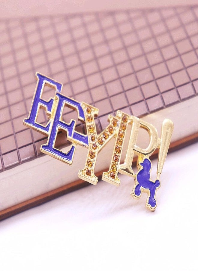 HUSURU Sorority Jewelry Black Lady Soror Letter EEYIP Pin Social Sigma SGR Brooch For Women Gifts - Image 3