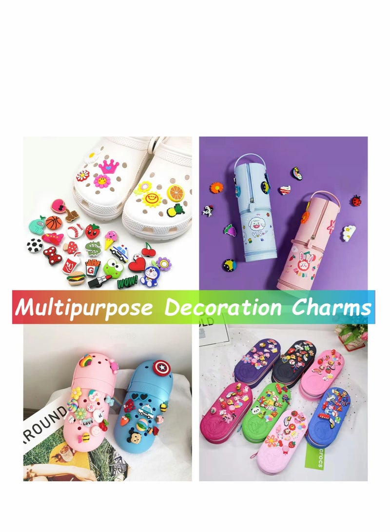 KASTWAVE Shoe Decoration Charms, 100 Pcs Mix Unique Styles, Random lovely Cartoon Style Clogs and Bracelet Decoration Accessories, Perfect Gift for Boys Girls Women - Image 2