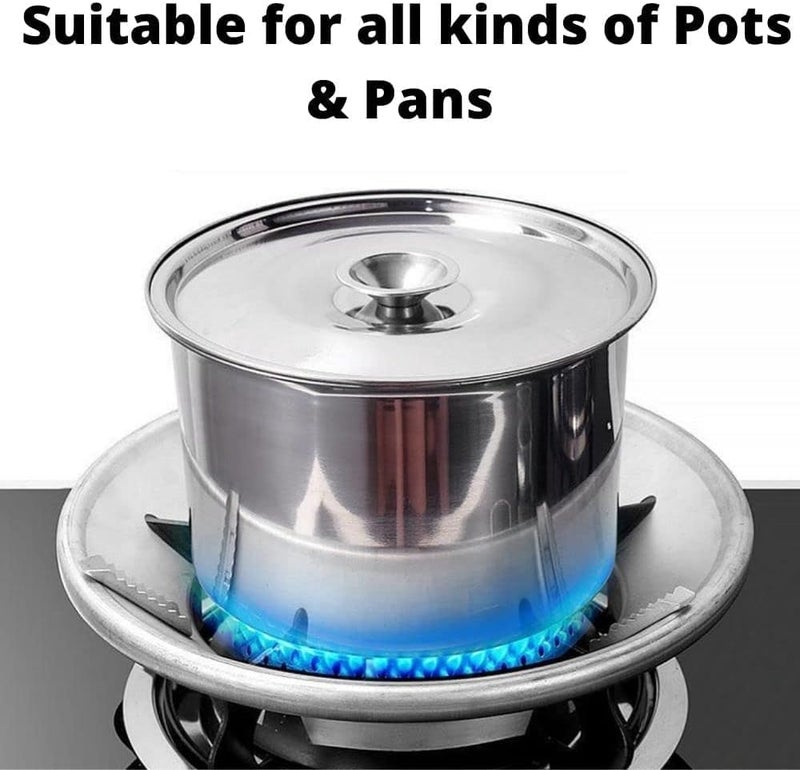Azaria Gas Burner Stand Gas Saver Burner Stand Gas Chula Burner Gas Saver Stand Jali Ring Fire & Windproof Energy Saving, Gas Chula Support Stand 4 Legs Supported for Indian Gas (Metal, 1 Pcs) - Image 3