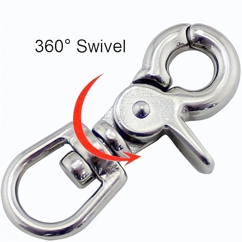 3Pcs 316 Stainless Steel Heavy Duty Rotating Spring Buckle For Marine Boat Diving - Image 4