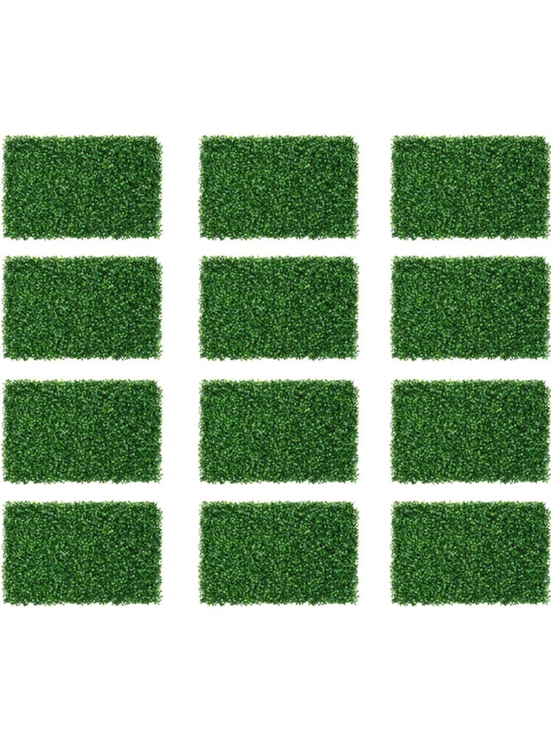 LINGWEI LINGWEI  Artificial Green Wall fence 40x60cm Artificial Green Wall Grass, Artificial Grass Decorative Wall, Outdoor Greening 12pcs  - Image 1