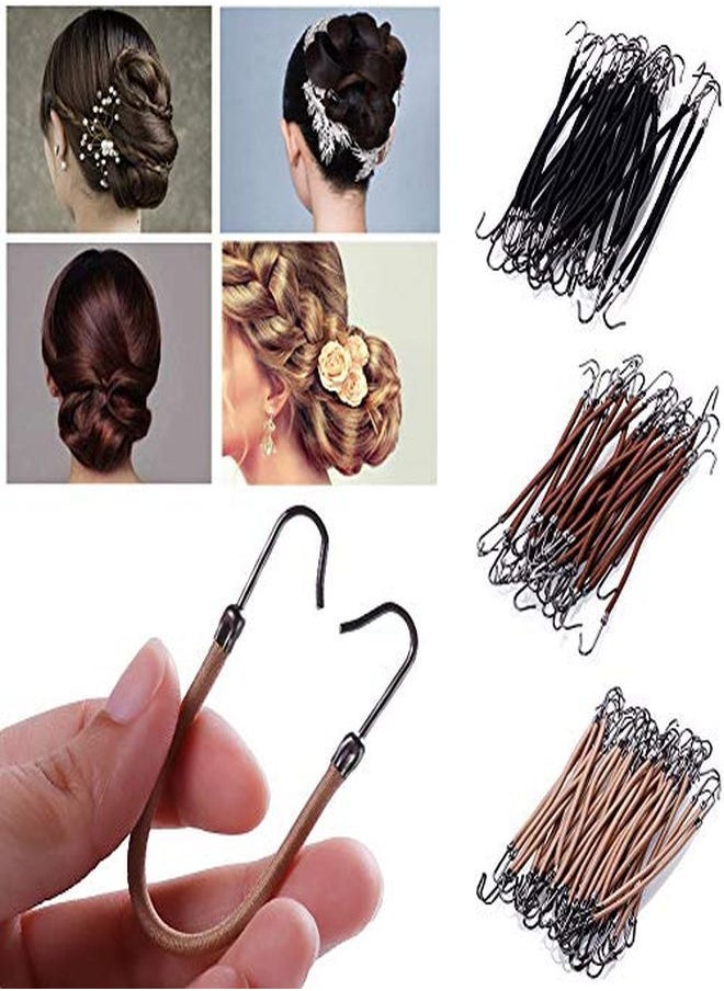 Oarkive 18Pcs Ponytail Hair Bands Elastic Bands Black Brown Beige  - Image 3