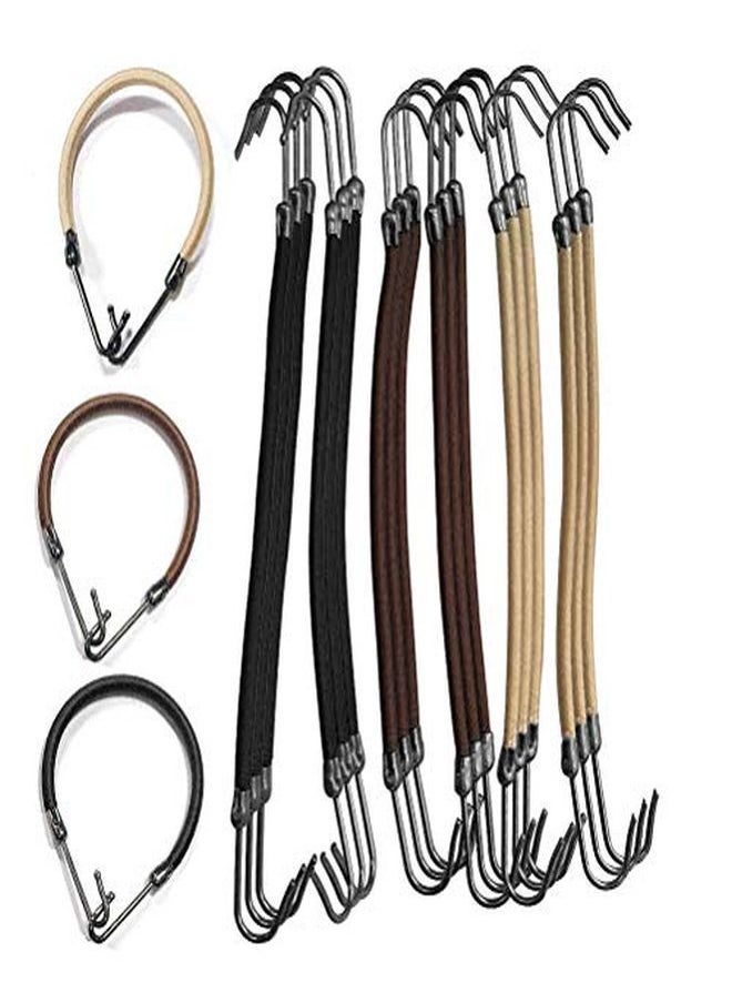 Oarkive 18Pcs Ponytail Hair Bands Elastic Bands Black Brown Beige  - Image 1
