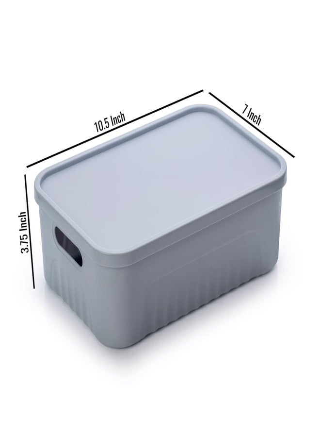 Bimex Home and Kitchen 3 Piece Set Plastic Storage Baskets wardrobe organizer Multipurpose storage and organisers for Kitchen, Clothes,Toys, Office (Multicolor)(Without Lid) - Image 2