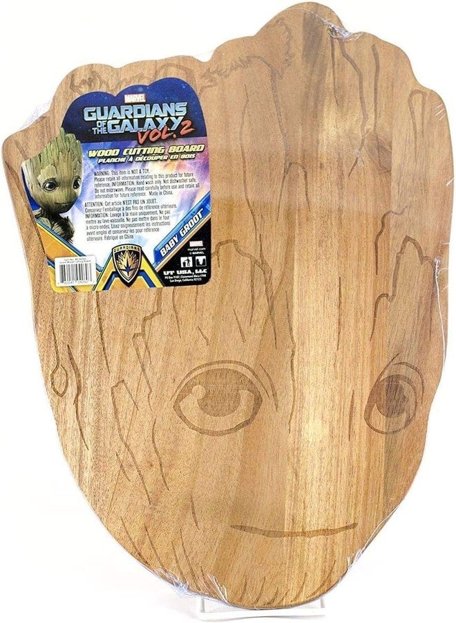 Seven20 Galaxy Baby Groot Wooden Cutting Board - Laser Engraved - 8" x 6.25" - Image 1