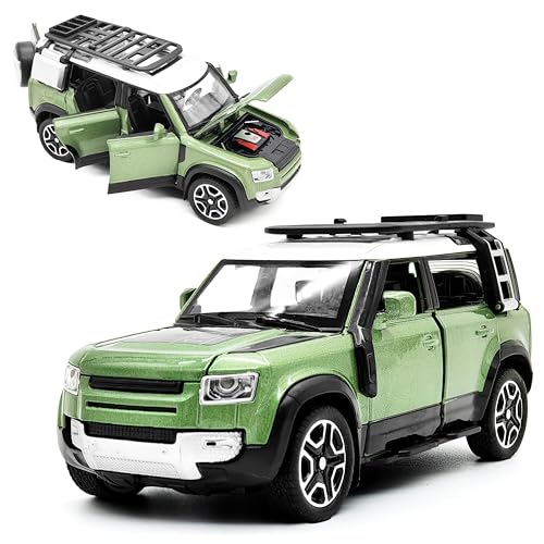 VGRASSP 1:32 Scale Die Cast Defender Style Pull Back Action Car Toy for Kids with Openable vDoors, Lights and Sound - Alloy Metal Toy Car - Color As Per Stock - Image 1