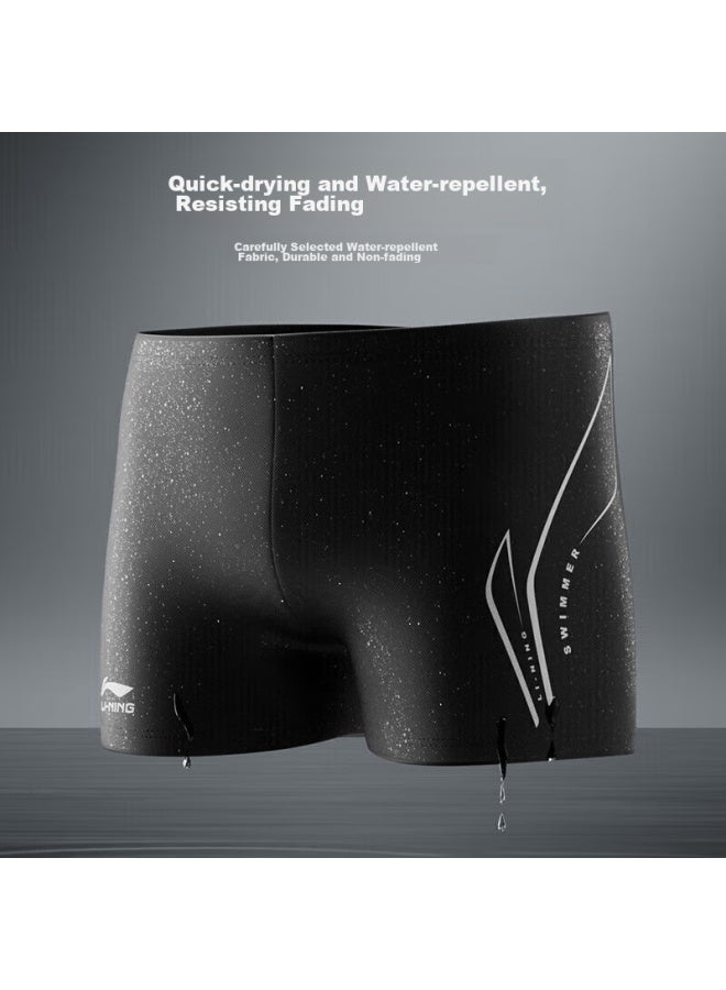 Li-ning Men's Swim Trunks, Anti-embarrassment Swimwear, Knee-length Swim Shorts, Swimming Goggles, Swim Cap Set, Swimming Equipment, 25334xl - Image 2