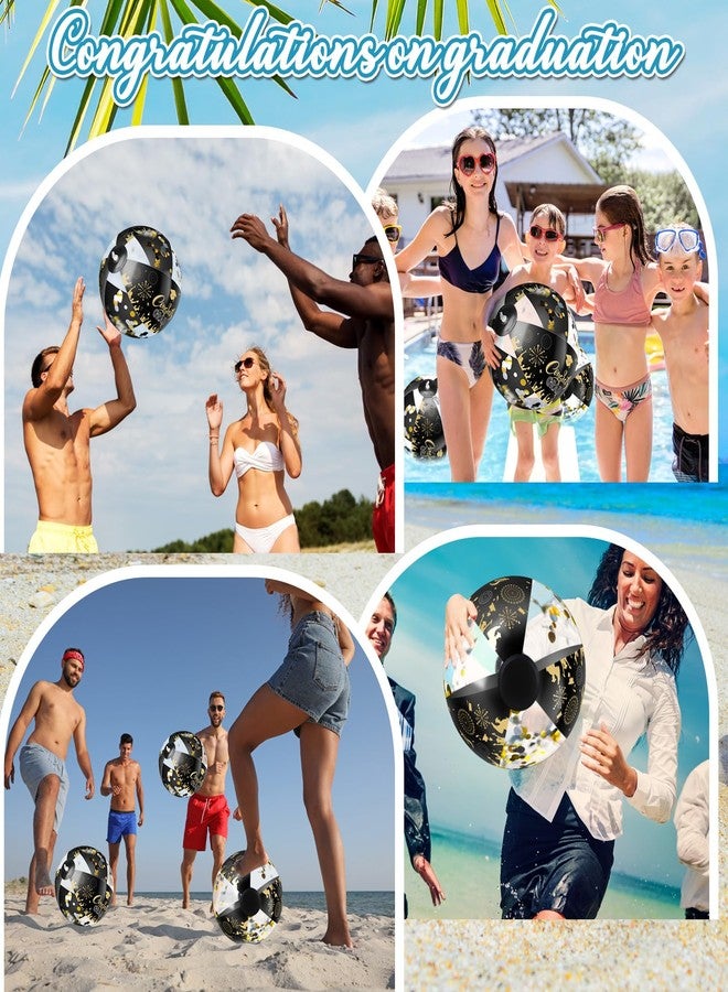 Sonwyoung 6pcs Graduation Beach Ball Inflatable Glitter Beach Ballsclass of 2026 Congrats Grad 9'' Sign Graduation Party Favors for Girl Boy Senior Teen College Pool Party Supplies - Image 5