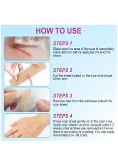 VOGSIG Medical Grade Silicone Scar Sheets Roll 1.9m Tape Keloid C-Section Surgical Scars Removal Treatment Silicon Gel Cream Patch Bandage Removes Abs Tuck Surgery Scars (4cm x 1.9m)  - Image 4