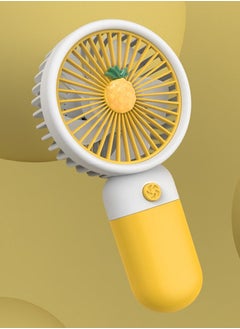 Ocean Mini Fruit Handheld Fan, Portable Personal Fans, USB Rechargeable Handheld Fan, Cute Small Electric Fan for Girls/Women/Kids Outdoor Travel, for Office, Yellow  - Image 2