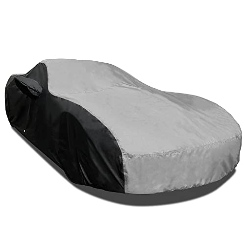 SR1 Performance C5 Corvette Car Cover - Custom Fit Outdoor/Indoor Protection Ultraguard Plus 300 Denier Water Resistant - High End Fit for 1997-2004 C5, Z06, Convertible, Hardtop Corvettes (Gray/Black) - Image 4
