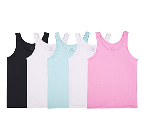 Fruit of the Loom Girls Undershirts (Camis, Tank-5 Pack-Assorted, Small - Image 4
