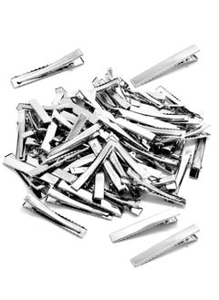 Oasisgalore 20 Pcs Silver Flat Top Hair Clips for Women's Styling, Salon-Quality (8cm).  - Image 1