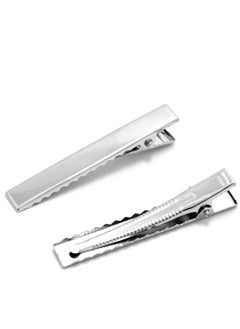 Oasisgalore 20 Pcs Silver Flat Top Hair Clips for Women's Styling, Salon-Quality (8cm).  - Image 3