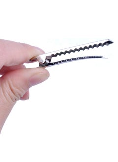 Oasisgalore 20 Pcs Silver Flat Top Hair Clips for Women's Styling, Salon-Quality (8cm).  - Image 5