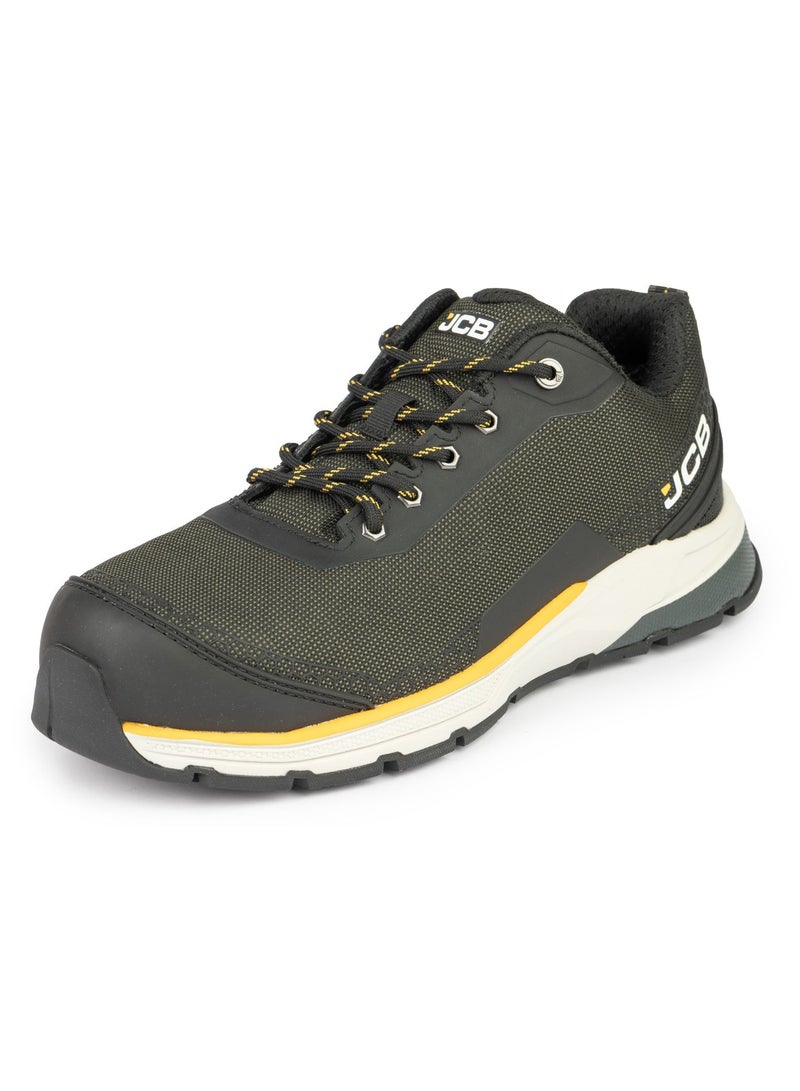 JCB Lace-Up Safety Sneaker – Alloy Toe, Waterproof, Puncture Resistant, Anti-Static, Oil & Slip Resistant | JCB-0015D – Black/Olive - Image 3