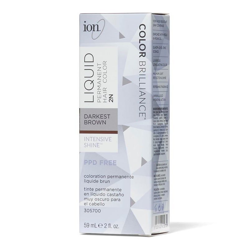 ION لون شعر سائل دائم بني داكن 2N من آيون