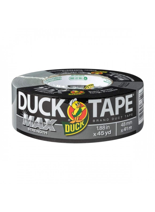 Duck Brand Max Strength Duct Tape, Silver, 1-Roll Pack, 1.88 Inch x 45 Yards, 240201 - Image 1