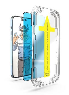 OQUERA iPhone 14 Pro Max Screen Protector with Easy Application Installation Frame for Perfect Fit, Anti-Scratch, 9H Surface Hardness Crystal Clear, Reinforcement Edge, Auto Alignment Auto Adjustment in Box  - Image 1