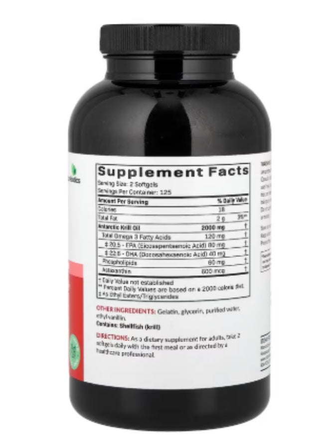 Futurebiotics, Antarctic Krill Oil, 250 Softgels - Image 3