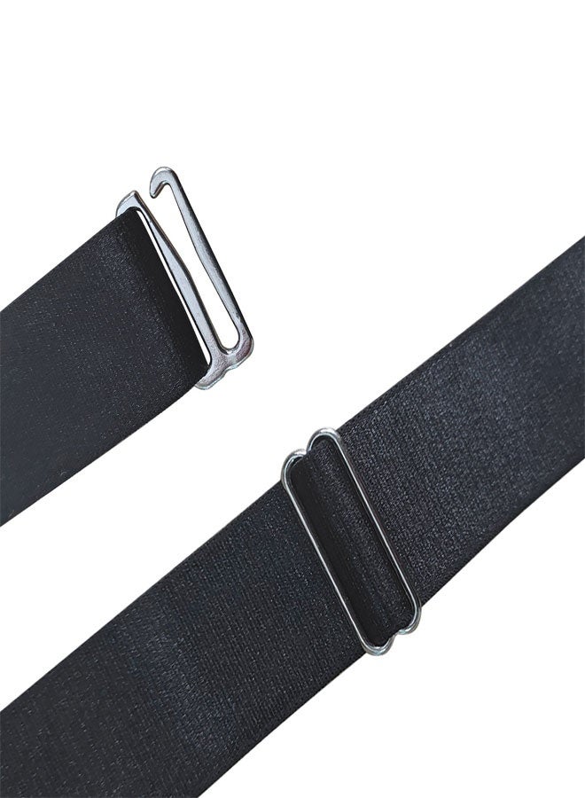 HAWAWA 2 PCS Shirt Stays for Tucking, Adjustable Shirt Garters Elastic Shirt Suspenders with 3 Nonslip Clips Shirt Holder Straps for Men and Women Black - Image 5