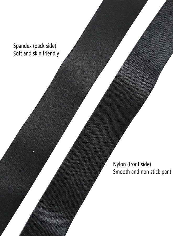 HAWAWA 2 PCS Shirt Stays for Tucking, Adjustable Shirt Garters Elastic Shirt Suspenders with 3 Nonslip Clips Shirt Holder Straps for Men and Women Black - Image 2