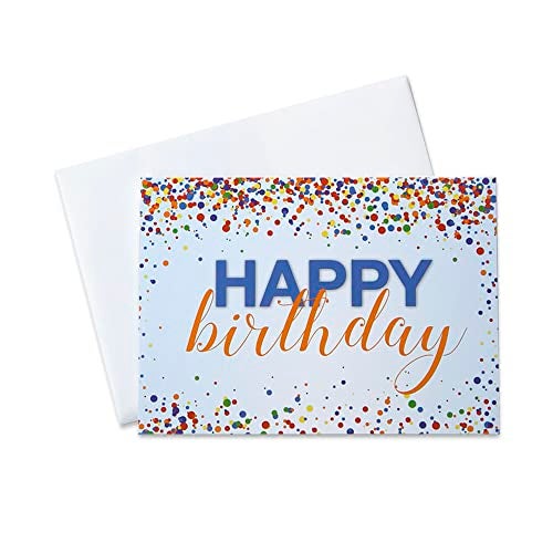 CEO Cards - Birthday Greeting Cards (Colorful Confetti), 5x7 Inches, 25 Cards & 26 White Envelopes (B1701) - Image 5