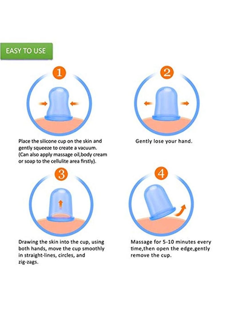 Fat proof cupping treatment set suitable for home silicone vacuum massage cup cupping suitable for adult body and face massager suitable for face eyes and neck - Image 4