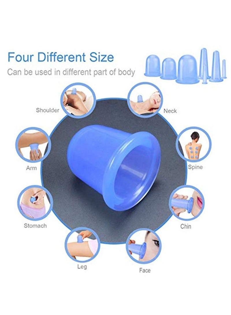 Fat proof cupping treatment set suitable for home silicone vacuum massage cup cupping suitable for adult body and face massager suitable for face eyes and neck - Image 3