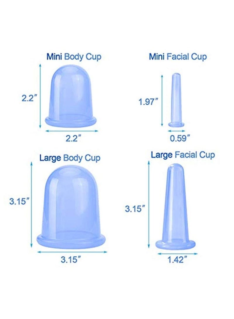 Fat proof cupping treatment set suitable for home silicone vacuum massage cup cupping suitable for adult body and face massager suitable for face eyes and neck - Image 5