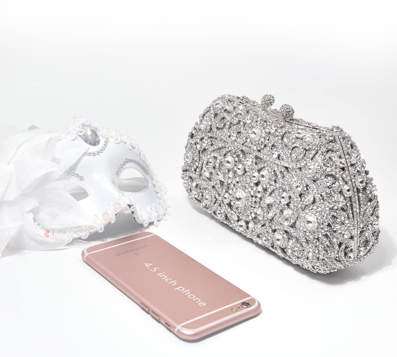 MOSSMON Formal Rhinestone Crystal Clutch Evening Wedding Bag For Women - Image 4