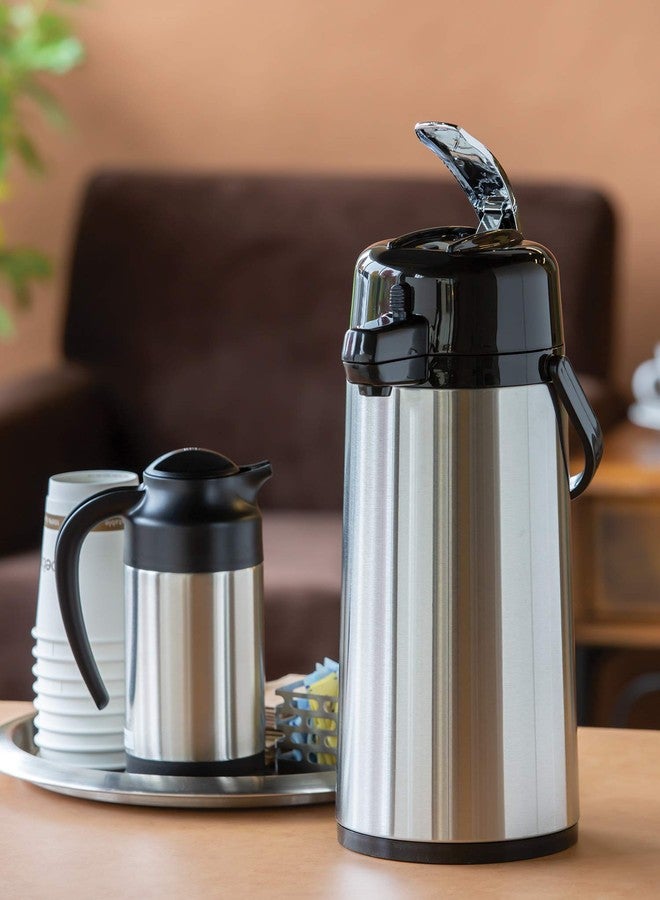 سيرفيس أيديز أفكار الخدمة ECAL22S Eco-Air Airpot مع غطاء ذراع، موزع مشروبات معزول، إبريق قهوة حراري، 2.2 لتر، زجاج معزول بتفريغ الهواء - Image 3