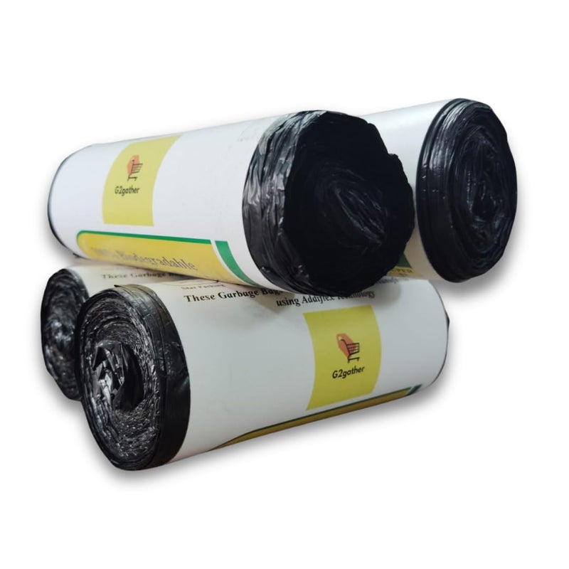 G2gather Garbage Bags Medium 180 Count19 x 21 inches Black For Dry Wet waste30 bagsroll Pack of 6 - Image 2
