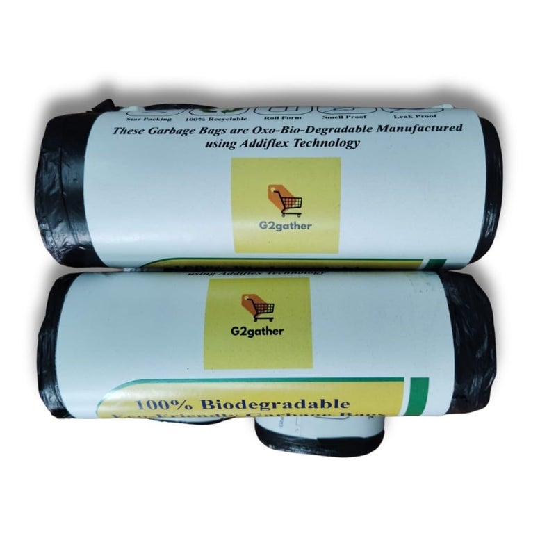 G2gather Garbage Bags Medium 180 Count19 x 21 inches Black For Dry Wet waste30 bagsroll Pack of 6 - Image 3