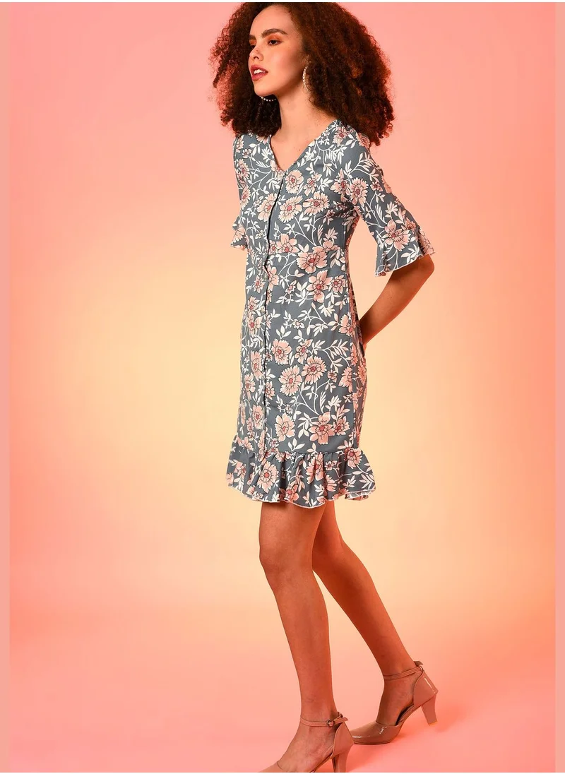 Campus Sutra Floral Print Dress